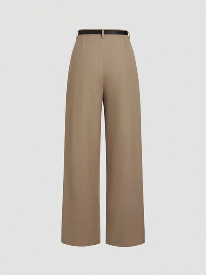Belted Wide Leg Trousers