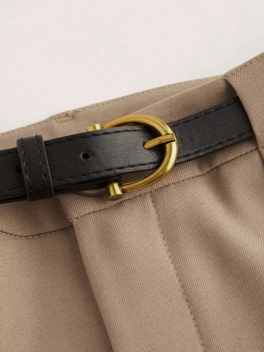 Belted Wide Leg Trousers