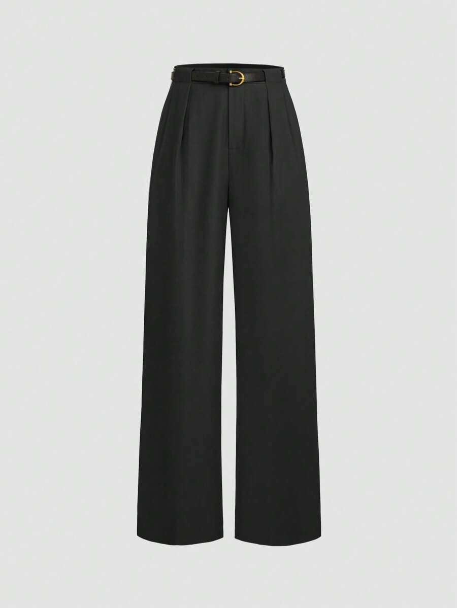 Belted Wide Leg Trousers
