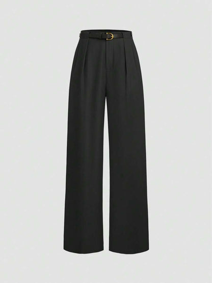Belted Wide Leg Trousers