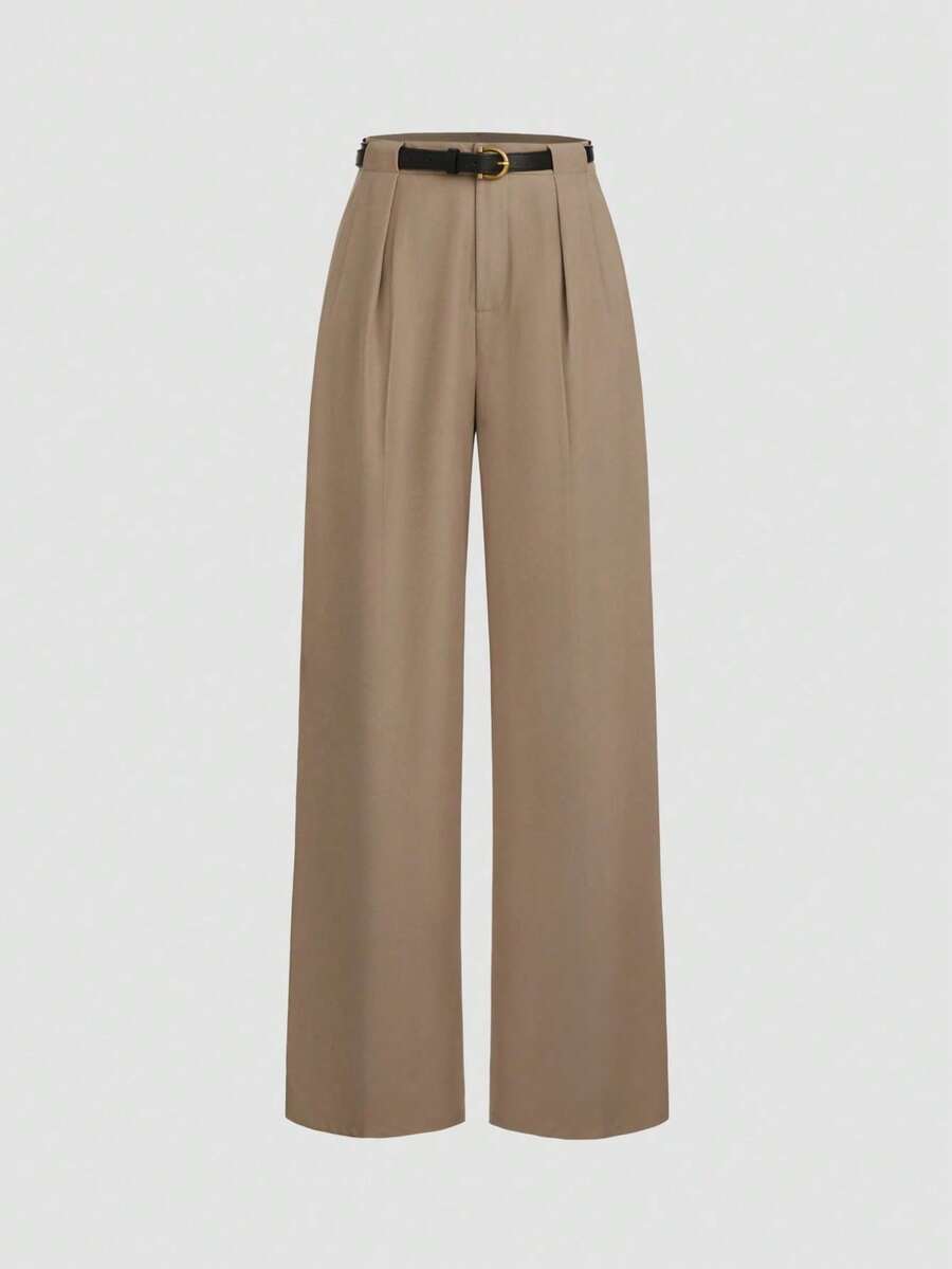 Belted Wide Leg Trousers