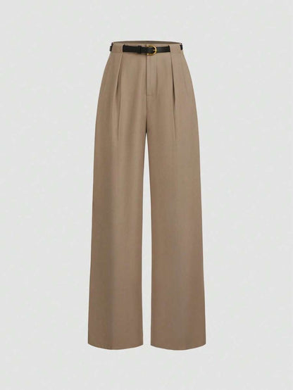 Belted Wide Leg Trousers