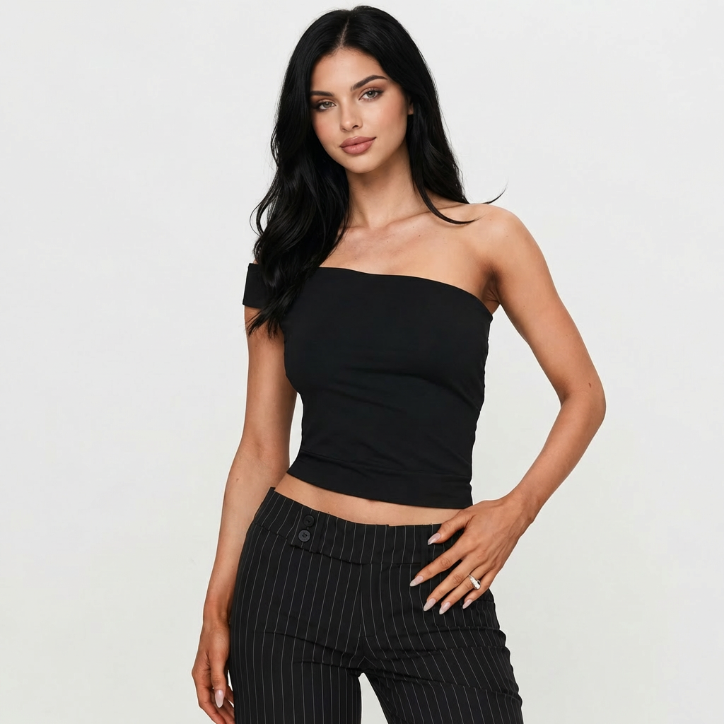 Off-Shoulder Sleeveless Cut-Out Top 2 styles