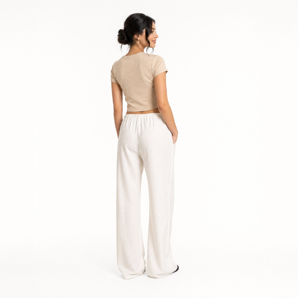 Pleated Wide-Leg Pants