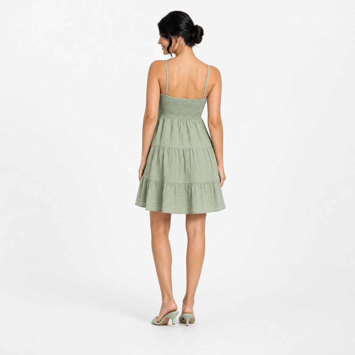 Strapless Tiered Mini Dress