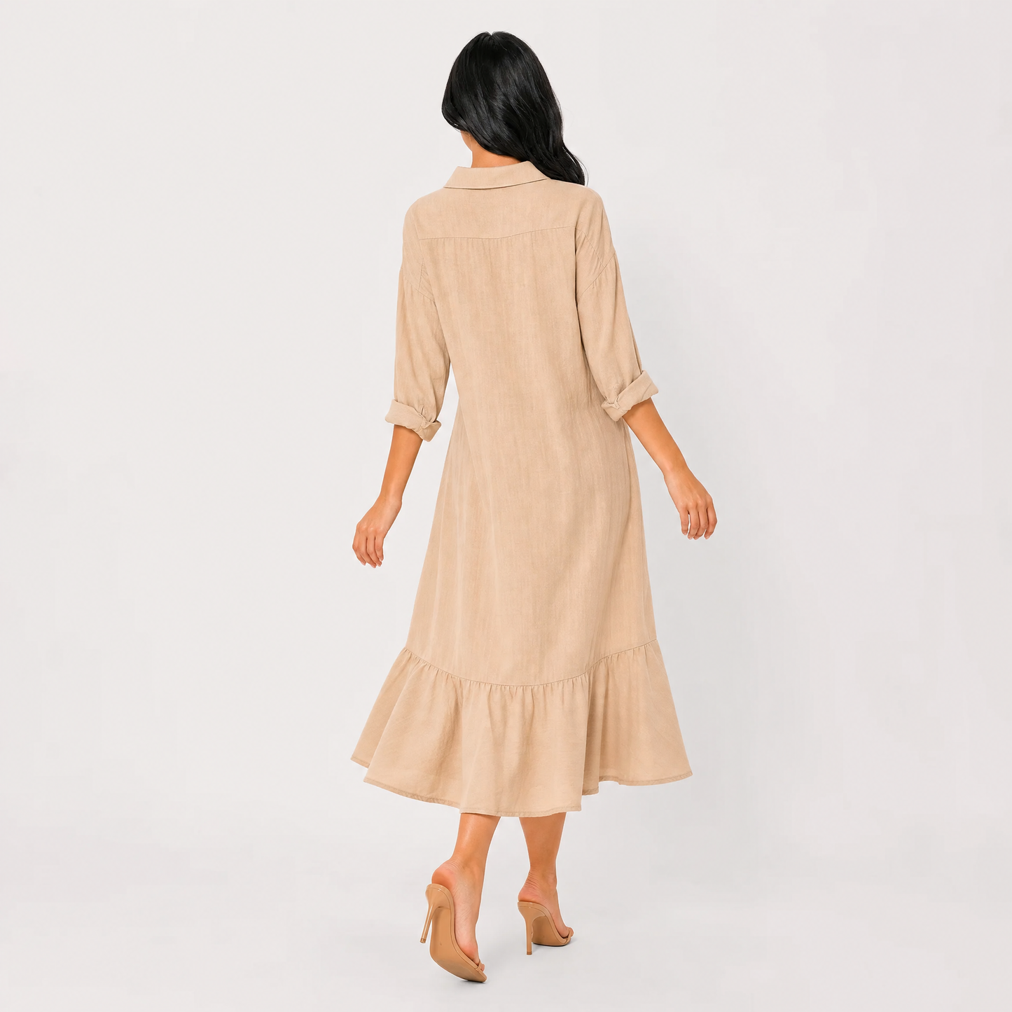 The Navari Linen-Blend Shirt Maxi Dress