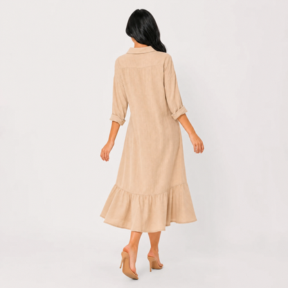 The Navari Linen-Blend Shirt Maxi Dress