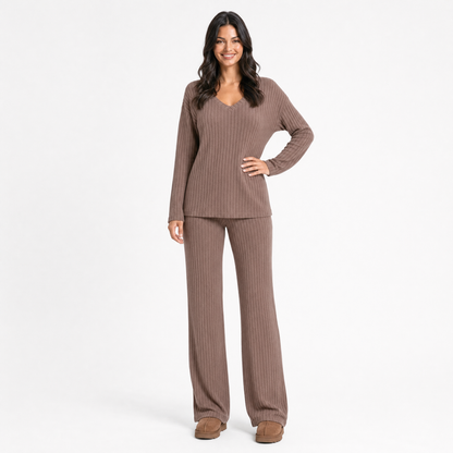 Ribbed Knit Lounge Set