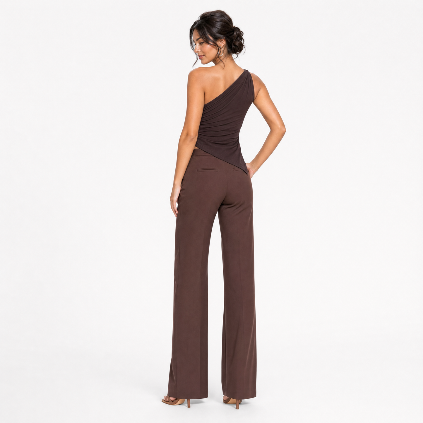 One-Shoulder Ribbed Knit Top