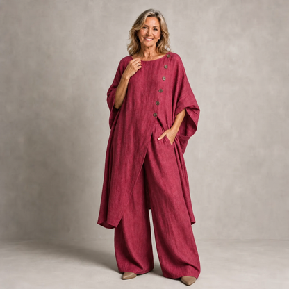 Elegant Linen-Blend 2-Piece Set