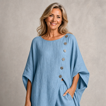 Elegant Linen-Blend 2-Piece Set