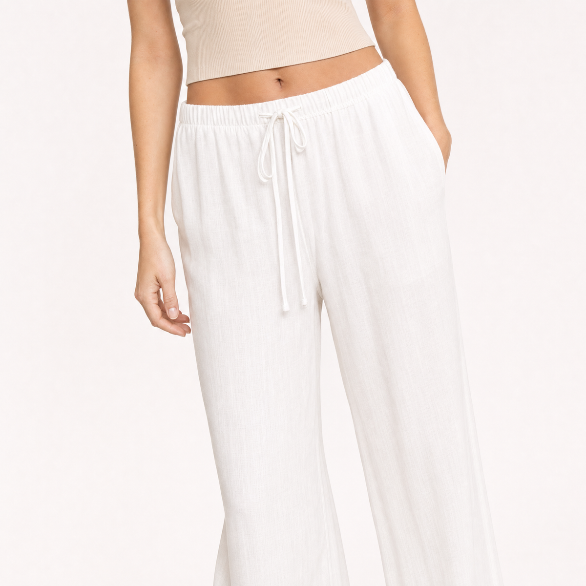 Pleated Wide-Leg Pants