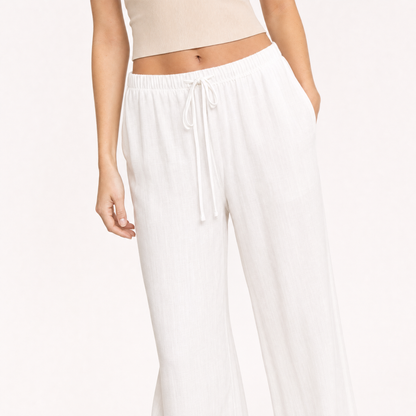 Pleated Wide-Leg Pants