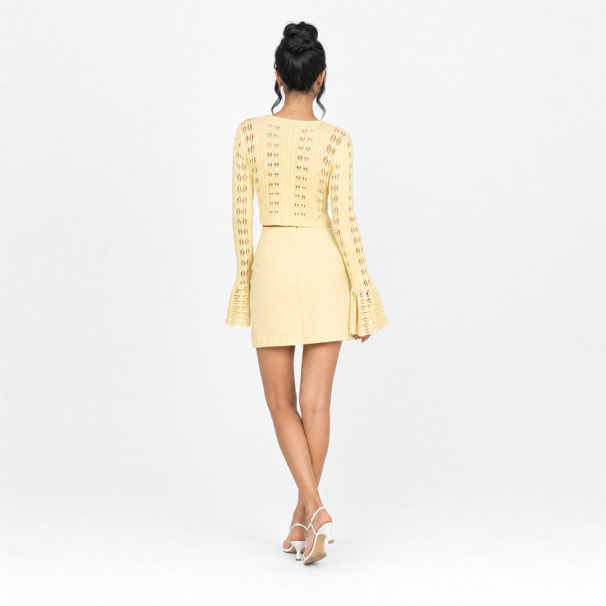 Bell Sleeve Knit Crop Top