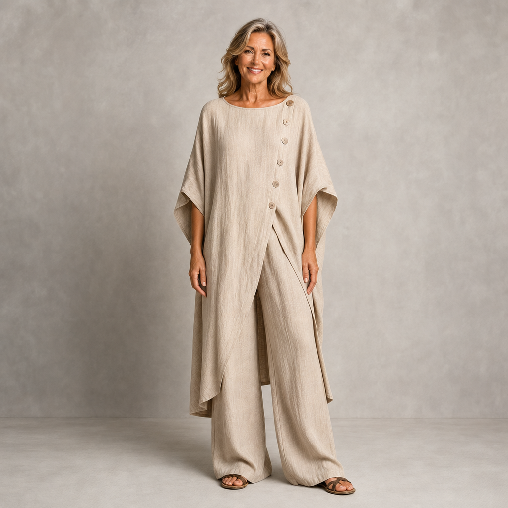Elegant Linen-Blend 2-Piece Set