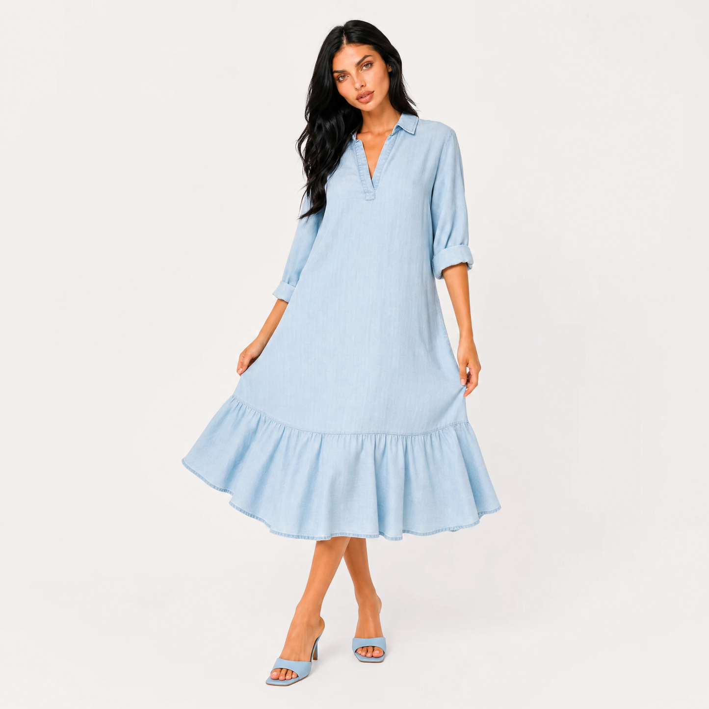 The Navari Linen-Blend Shirt Maxi Dress