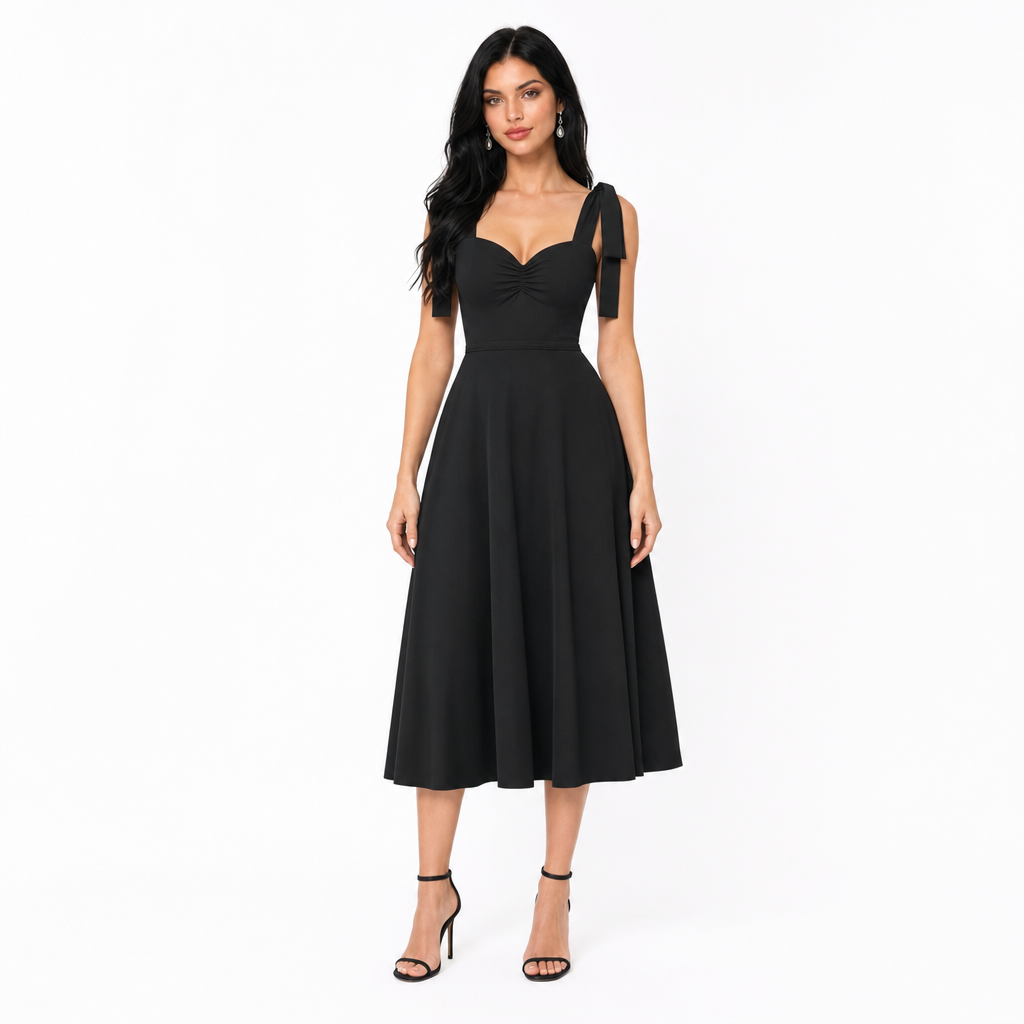 Essential Tie-Shoulder Dress