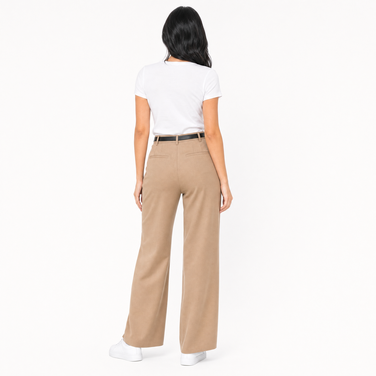 Belted Wide Leg Trousers