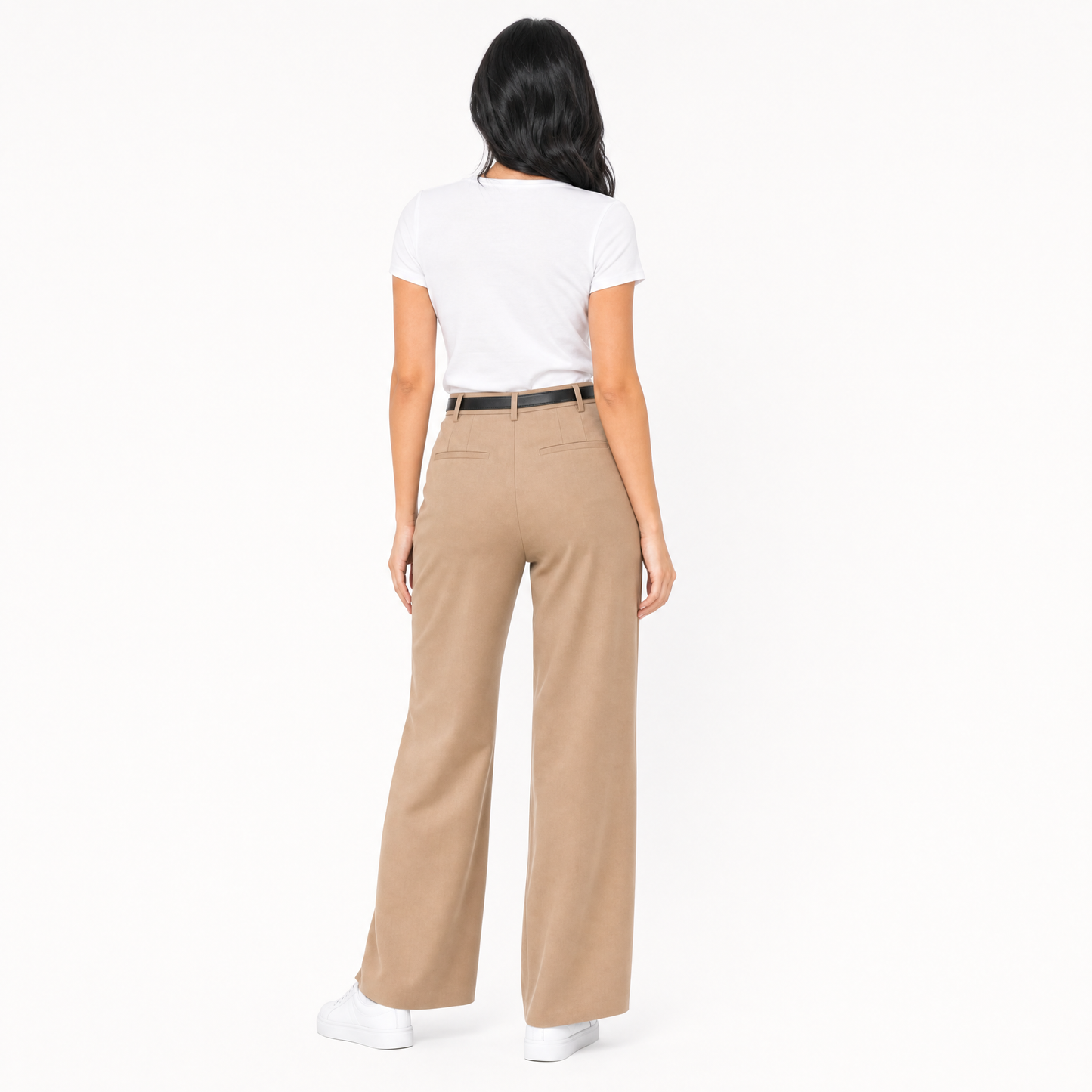 Belted Wide Leg Trousers