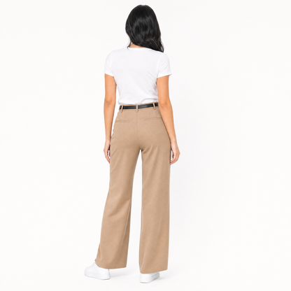 Belted Wide Leg Trousers