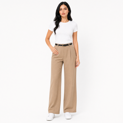 Belted Wide Leg Trousers