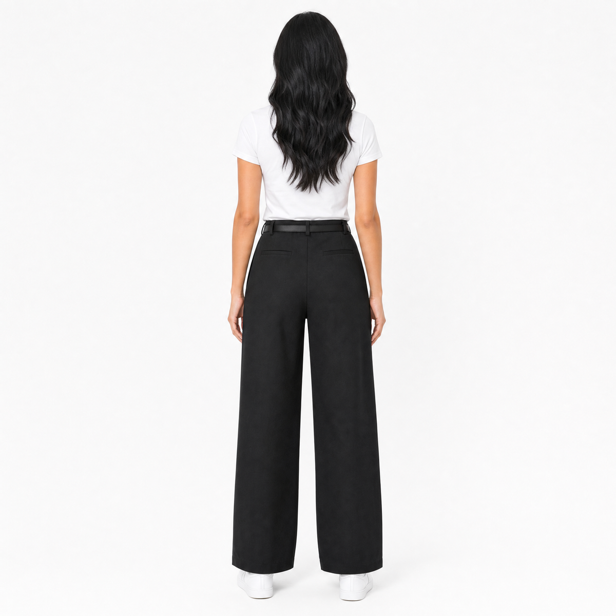 Belted Wide Leg Trousers