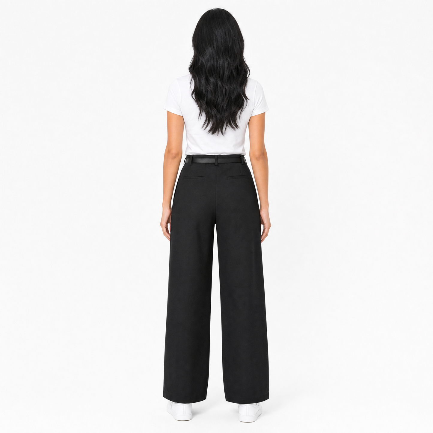 Belted Wide Leg Trousers