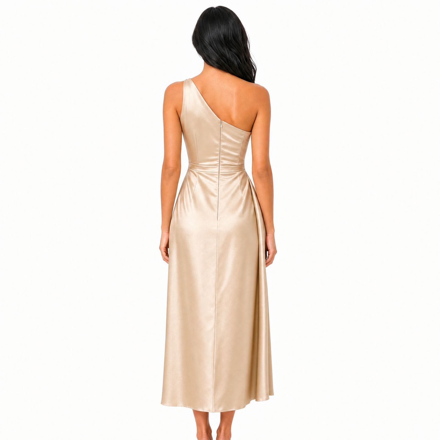 Aurelle Elegant One-Shoulder Dress