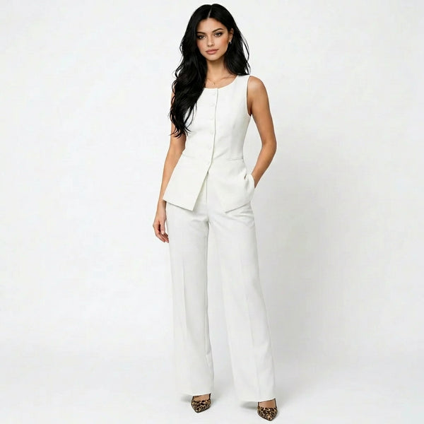 Blazer & Wide Leg Pants Set