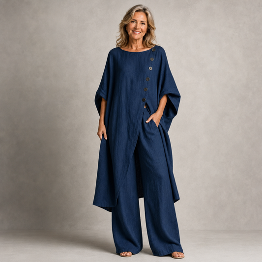 Elegant Linen-Blend 2-Piece Set