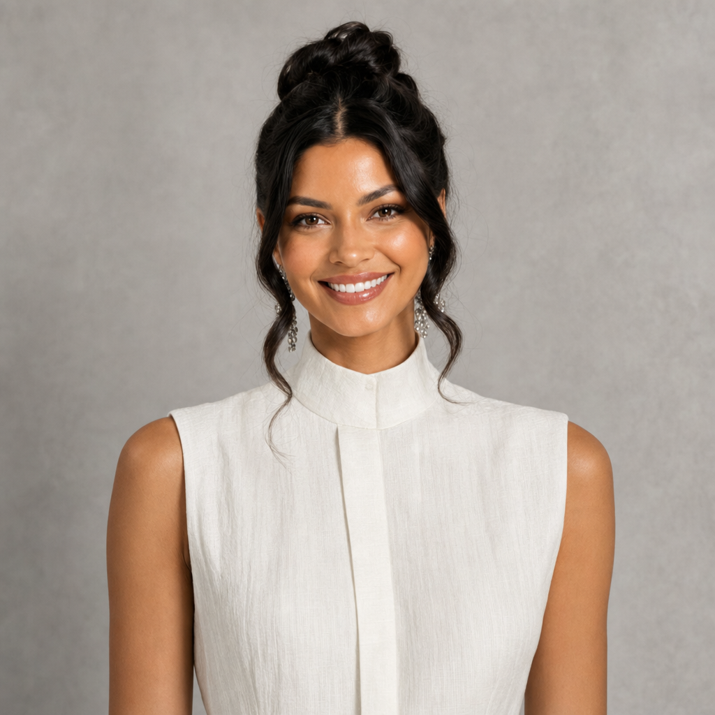 Chic High-Neck Peplum Top & Wide-Leg Pants Set