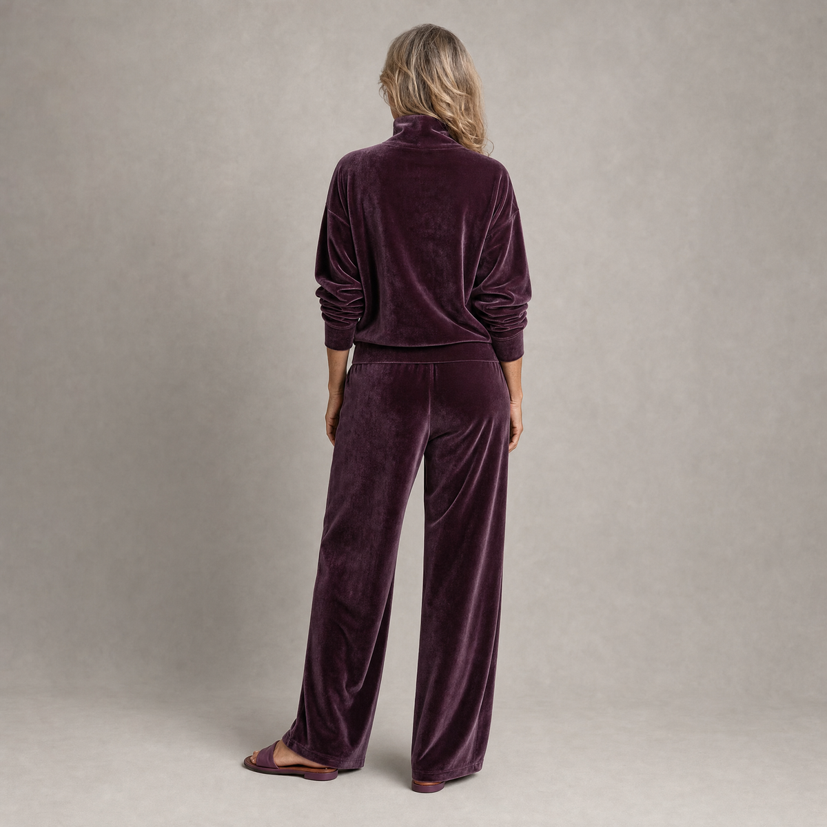 Chic Velvet Balloon-Sleeve Lounge Set