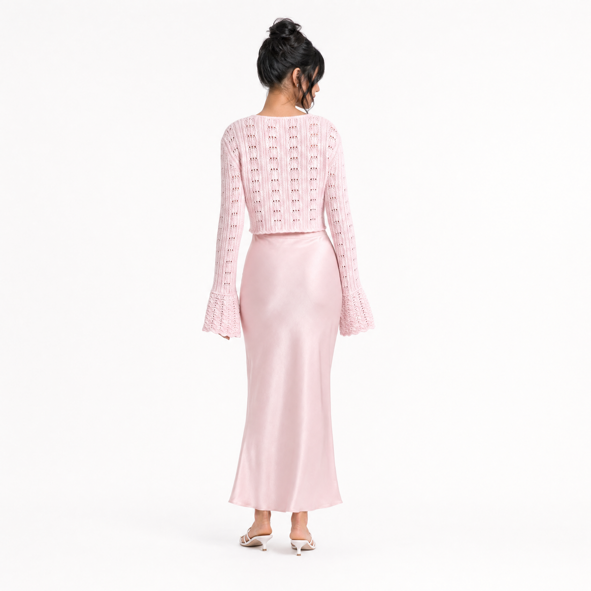 Bell Sleeve Knit Crop Top