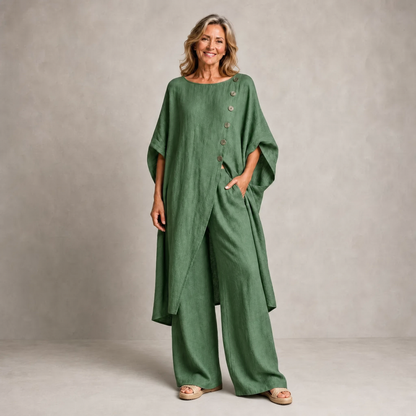 Elegant Linen-Blend 2-Piece Set