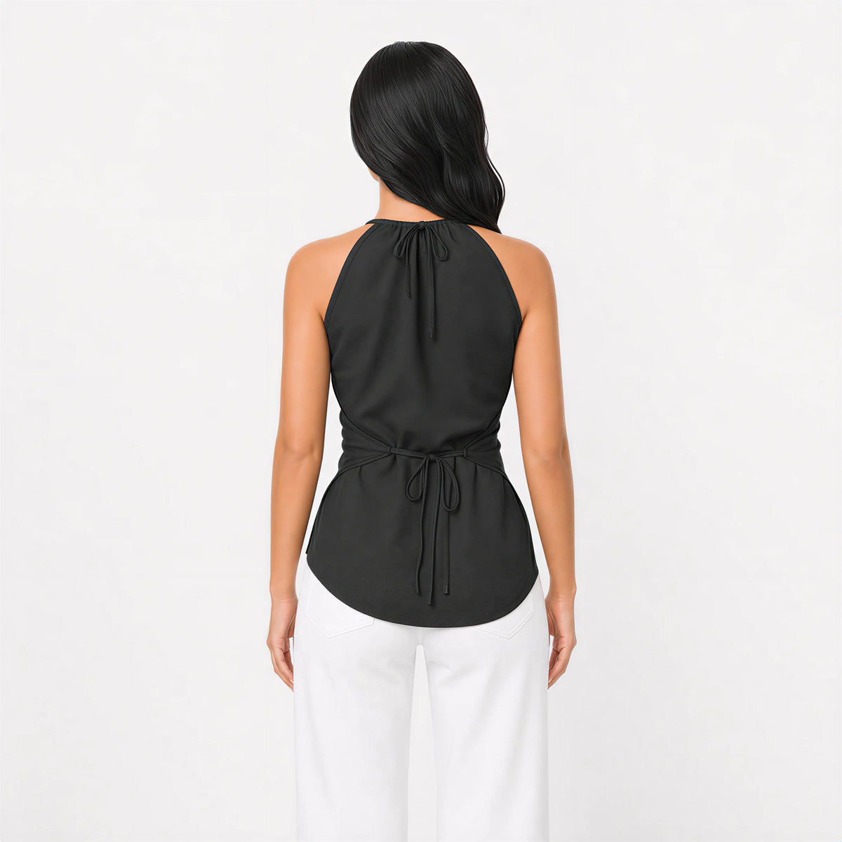 Cotton Halter Wrap Top