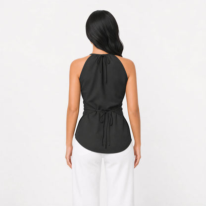 Cotton Halter Wrap Top