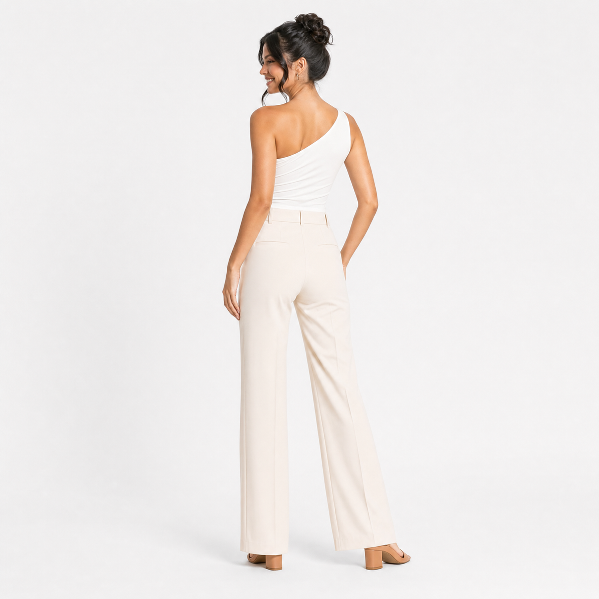 One-Shoulder Ribbed Knit Top