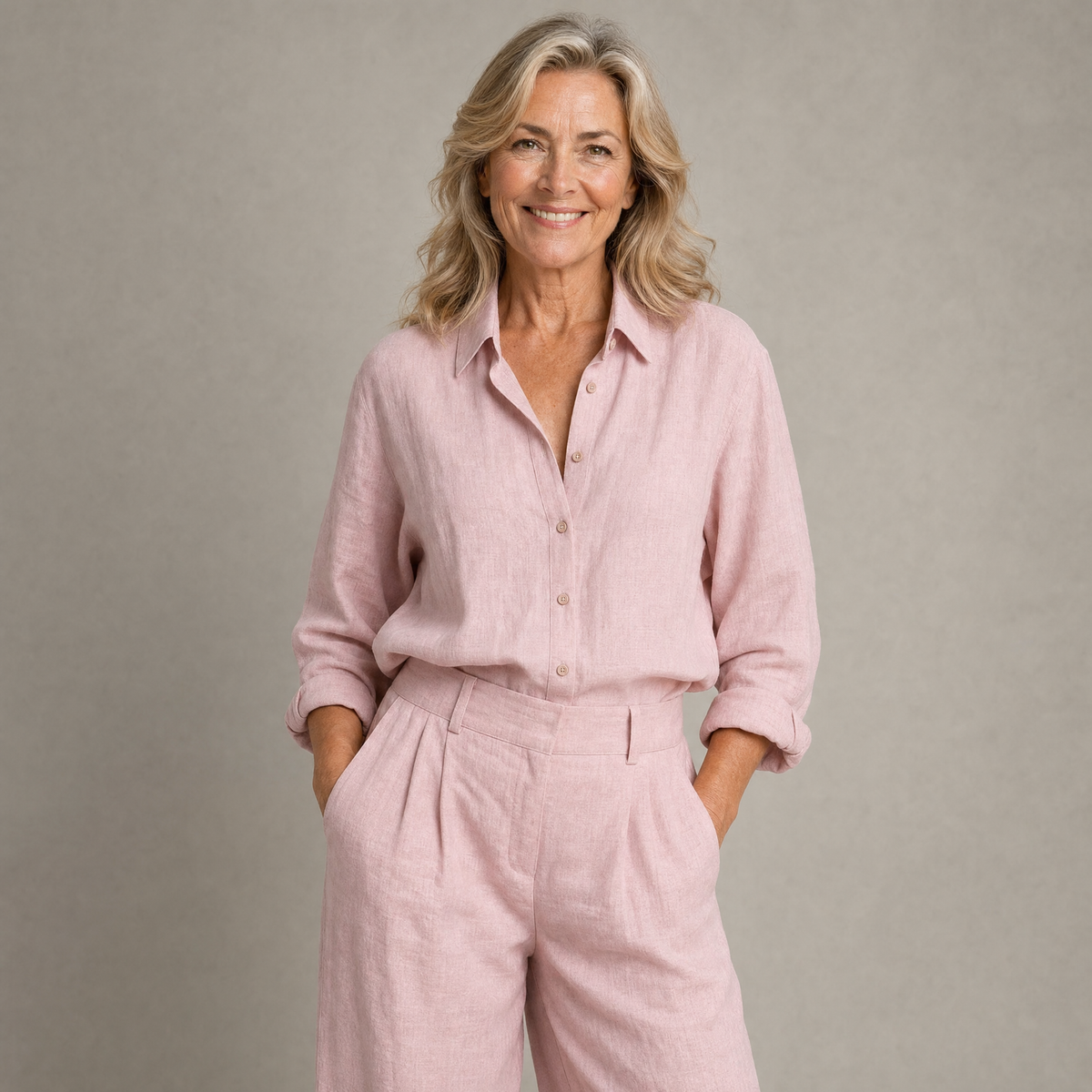 Linen Two-Piece Outfit