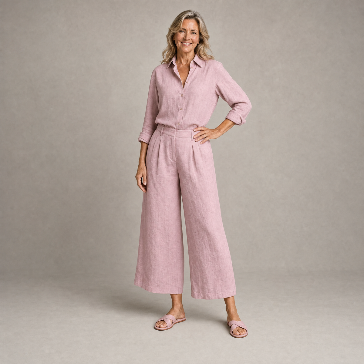 Linen Two-Piece Outfit