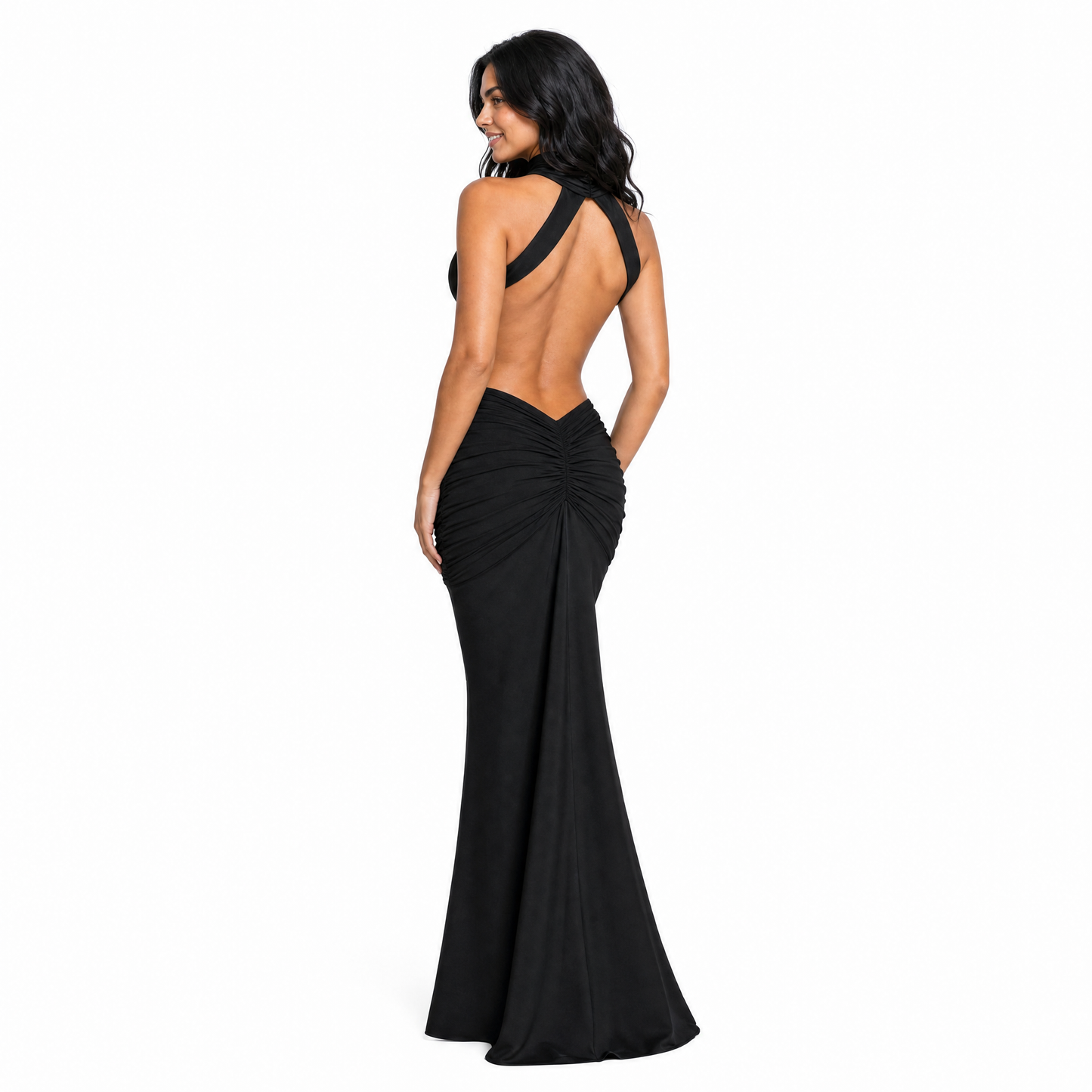 Halter Neck Backless Maxi Dress