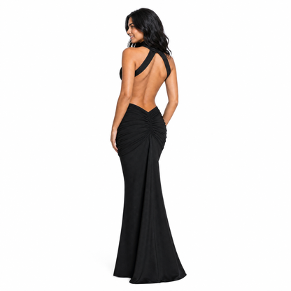 Halter Neck Backless Maxi Dress