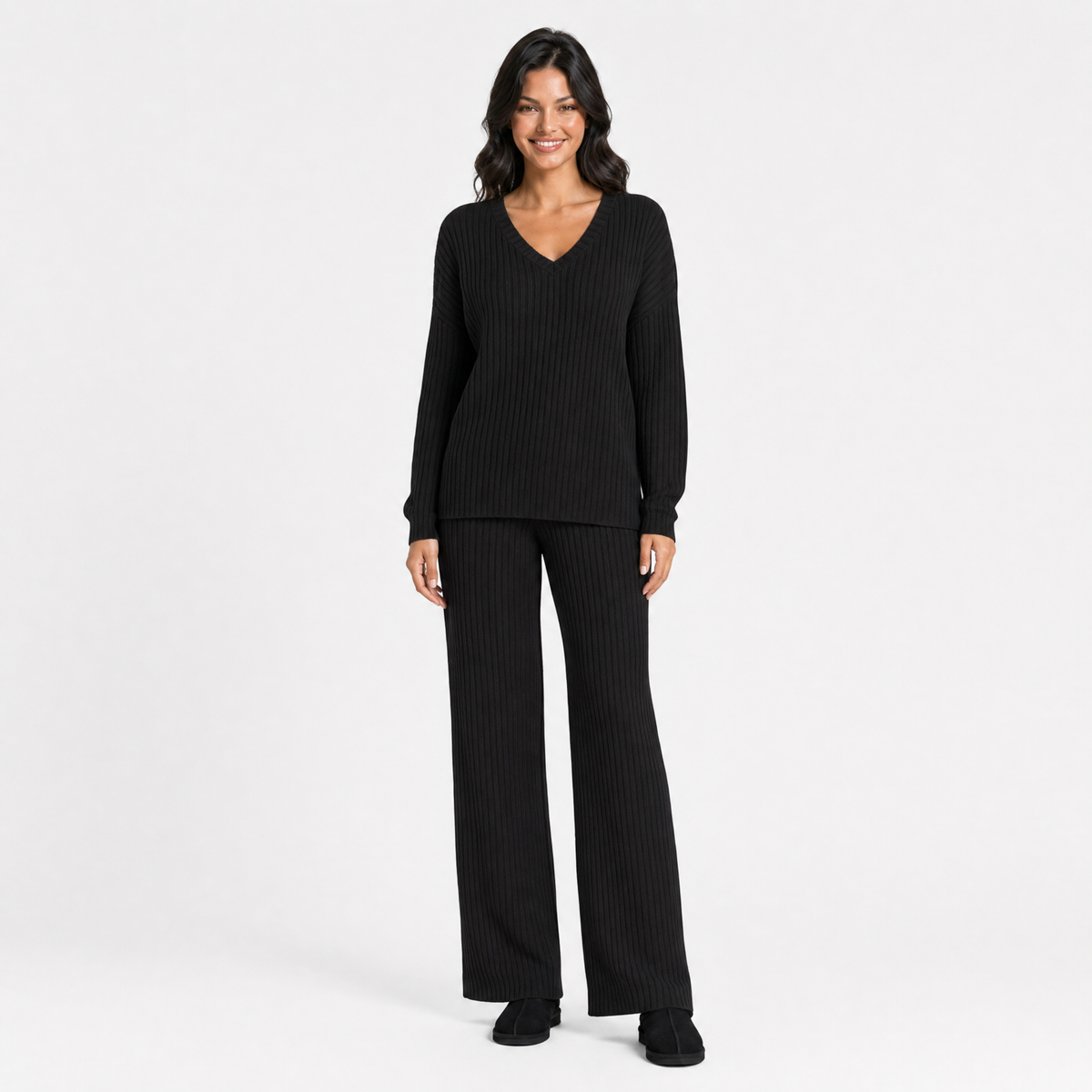 Ribbed Knit Lounge Set