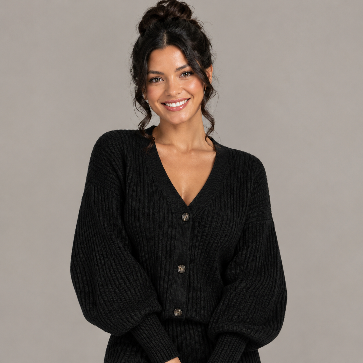 Autumn V-Neck Knitted Set