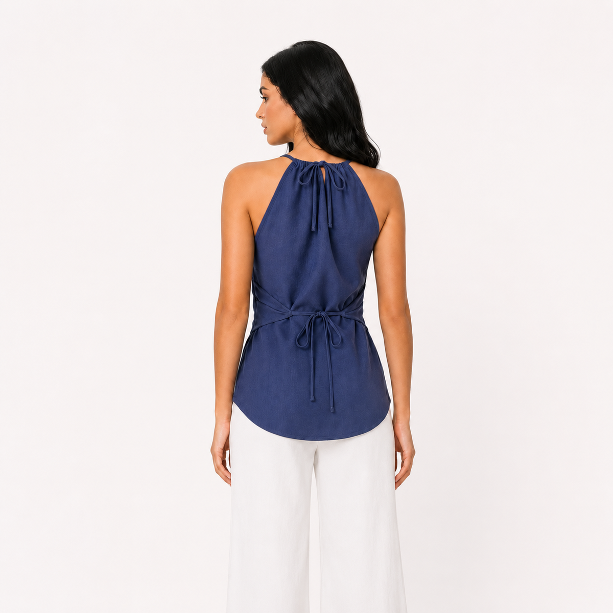 Cotton Halter Wrap Top