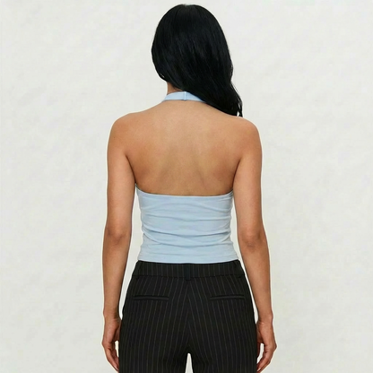 Off-Shoulder Sleeveless Cut-Out Top 2 styles