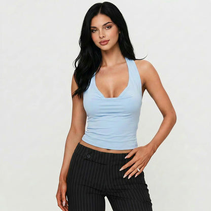 Off-Shoulder Sleeveless Cut-Out Top 2 styles